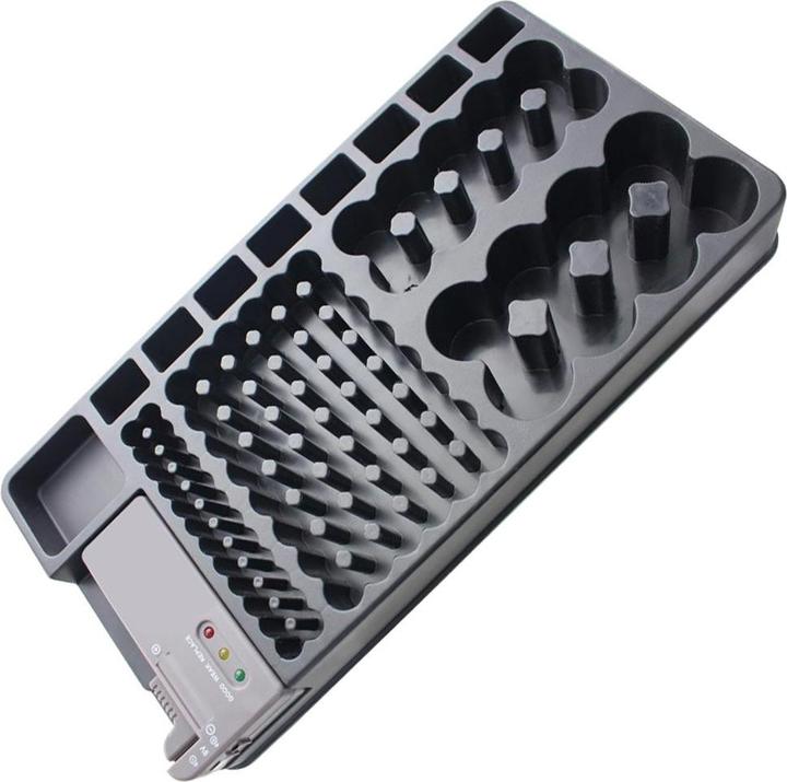 Image du produit AccuCell Organisateur de batterie 2en1, boîtier universel pour 1 à 110 batteries ou piles