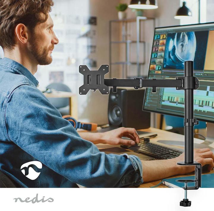 Actual product image Nedis Desk monitor holder | 1 screen(s) | 15 - 32 " | 75x75 / 100x100 | Fully movable (Table, 32")