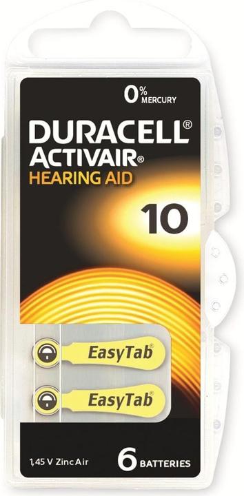 Immagine prodotto Duracell Activair 10 (6 pz., Specifico del dispositivo, 90 mAh)