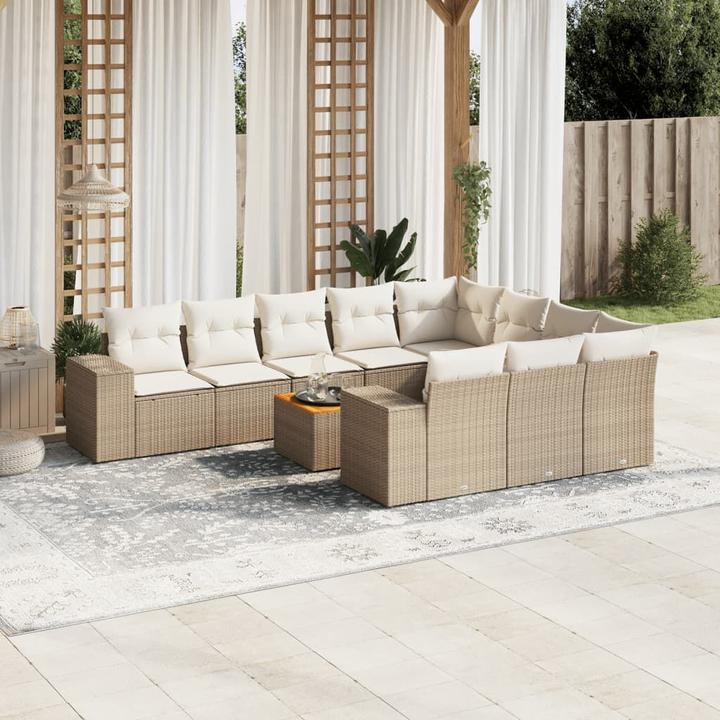 Actual product image VidaXL Garden furniture sofa set garden set garden seating group 11 pcs. beige