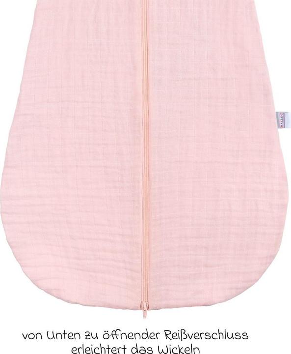 Produktbild Makian Schlafsäcke Musselin-Schlafsack - Puder - Gr. 60 cm (80 cm, 1.0 TOG)