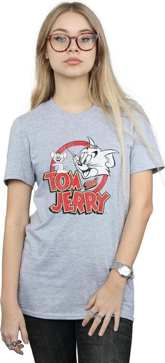 Immagine prodotto Tom & Jerry Distressed Logo Maglietta Ampia Donna (XXL)