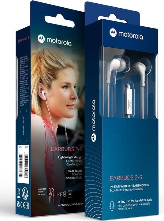 Produktbild Motorola Earbuds 2-S In-Ear-Kopfhörer mit Mikrofon white (Kabelgebunden)