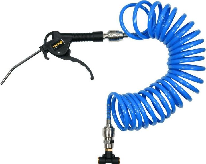 Actual product image Toya Blow-out gun Spiral hose T-piece Compressed air set 3 pcs.