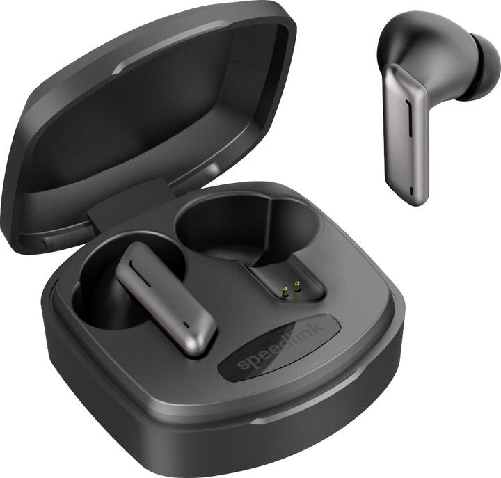 Actual product image Speedlink VIVAS True Wireless In-Ear Headphones, grey In-Ear Headphones, black (12 h, Wireless)