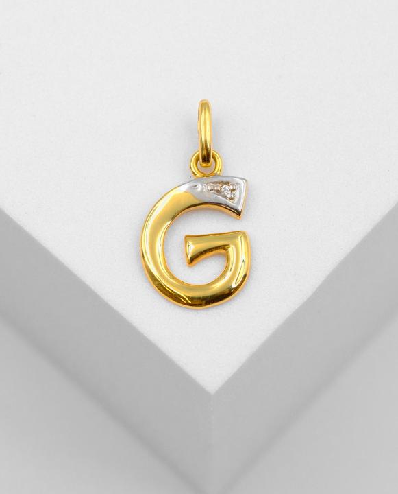 Produktbild Muau Buchstabe (750, Weissgold, 18 K Gelbgold)