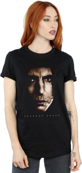 Actual product image Womens/Ladies Severus Snape Portrait Cotton Boyfriend T-Shirt (L)