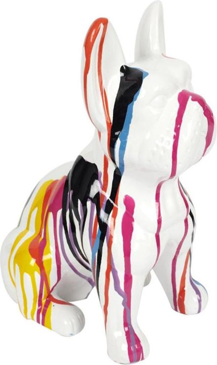 Image du produit Home Deco Factory bulldog ceramique coulures 30cm