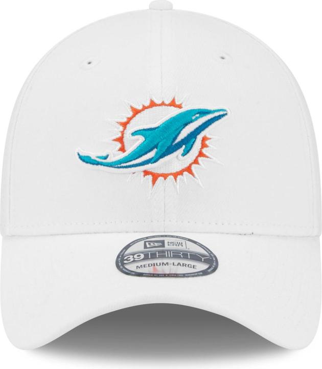 Actual product image New Era 39Thirty Stretch Cap - NFL Miami Dolphins white - L/X (L)