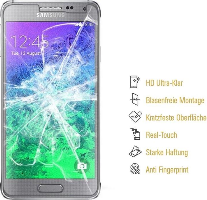 Produktbild Protectorking 2x Panzerfolie Anti-Shock HD Klar (2 Stück, Samsung Galaxy Alpha)
