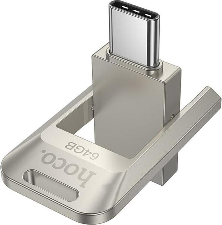 Actual product image Hoco Memory cards pendrive USB A + USB C UD17 64GB USB3.0 (64 GB, USB-A)