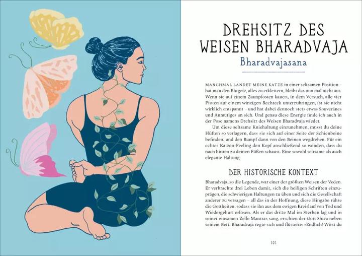 Actual product image Krieger, Hund und Sonnengruss – Legenden und Mythen des Yoga in 30 Posen (German, Lucy Greeves, Christiane Burkhardt, Amanda León, 2023)