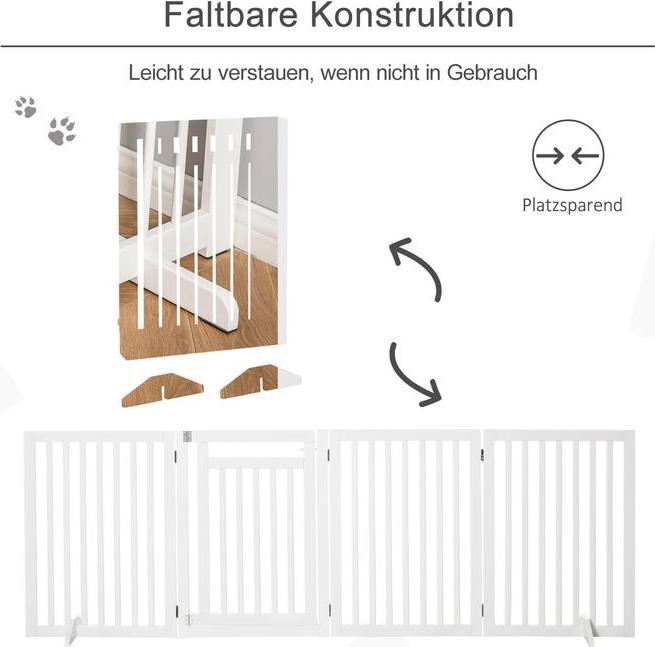 Image du produit Swisshandel24 Barrière d'escalier sans perçage Barrière de sécurité pliable Barrière de sécurité 4 pièces