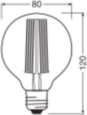 Image du produit Osram Lampe LED vintage (E27, 11 W, 500 lm, 4 x, G)