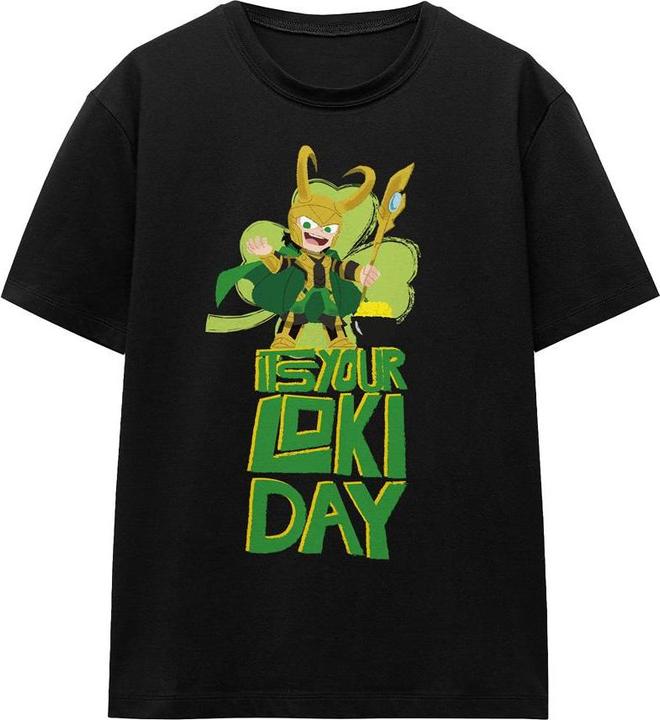 Actual product image Loki Unisex Adult Day St Patricks Day T-Shirt (L)
