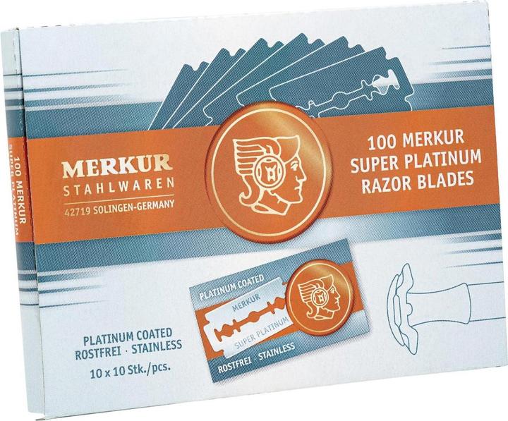 Actual product image Merkur Razor Blade 910 Super Platinum (100 x)