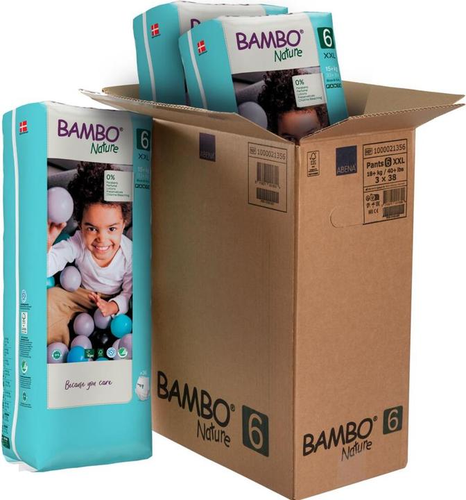 Abena Bambo Nature Pants 6 XXL 18+kg Tall (Gr. 6, 40 Stück)