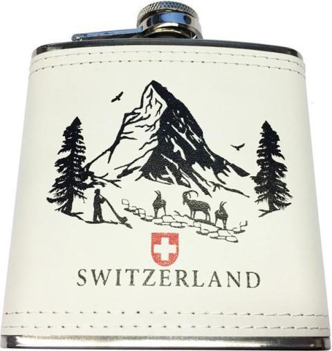 CreaDiva Flachmann Scherenschnitt Leder (177 ml)