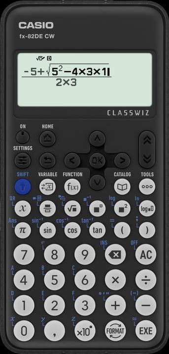 Actual product image Casio FX-82DE CW (Batteries)