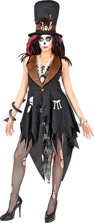 Image du produit Widmann Costume de prêtre vaudou femme robe et chapeau (XS)