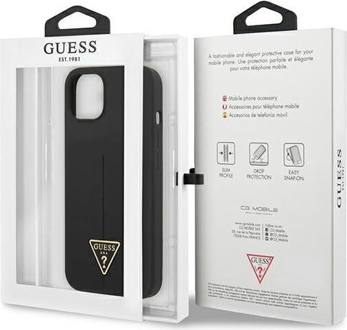 Produktbild Guess GUHCP13SSLTGK iPhone 13 Mini 5.4 "Black / Black Solid Silicone Triangle (Apple iPhone 13 mini)