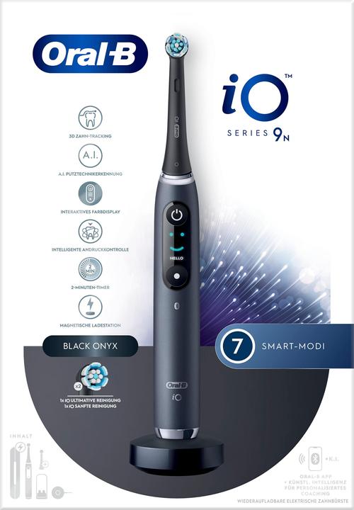 Actual product image Oral-B iO 9 + Sensitive spazzolino elettrico nero (Oscillating toothbrush)