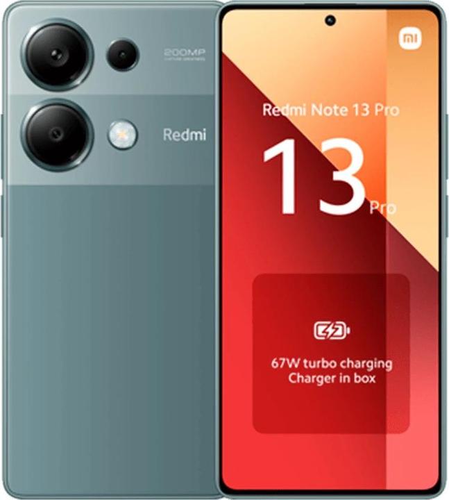 Actual product image Xiaomi Redmi Note 13 Pro (256 GB, Forest Green, 6.67", Hybrid Dual SIM, 200 Mpx, 4G)