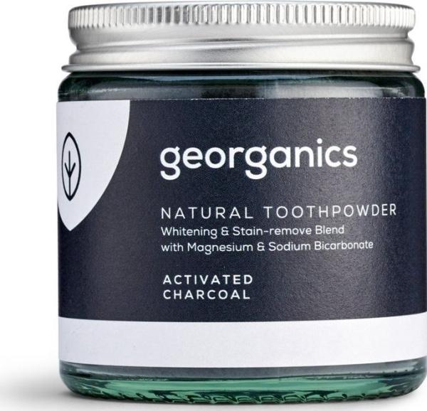 Immagine prodotto Georganics Polvere di dentifricio sbiancante al carbone attivo naturale 60ml (60 ml)