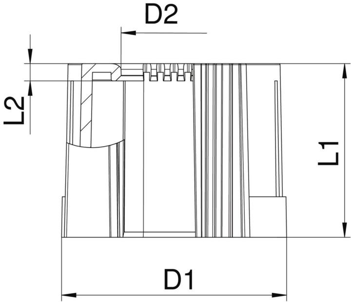 Actual product image OBO Bettermann 129 TB M16 LGR Pipe end grommet divisible metric PE RAL7035 2047812