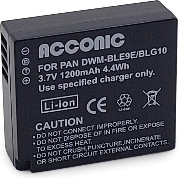 Actual product image Acconic Battery f. Panasonic DMW-BLG10 DMW-BLE9 DMC-GF3 DMC-LX85 DMC-LX100 (Rechargeable battery)