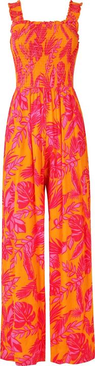 Actual product image Joe Browns Petite Bold Tropical Print Wide Strap Crinkle Jumpsuit (38)