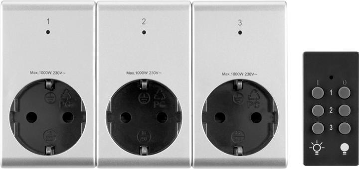 Produktbild REV Funk-Steckdosen-Set 3+1 2300W (3 x, CEE 7/3)