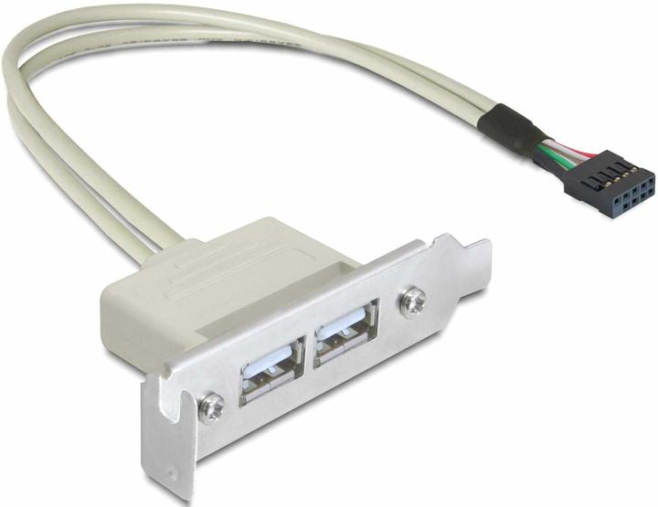 Actual product image Delock low profile bracket 2x USB 2.0 to header (0.50 m, USB 2.0)