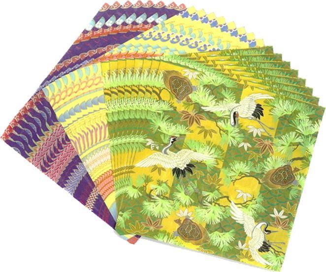 Produktbild Kamiiso Origami Washi Paper Chiyogami, 3 Muster (24 x)