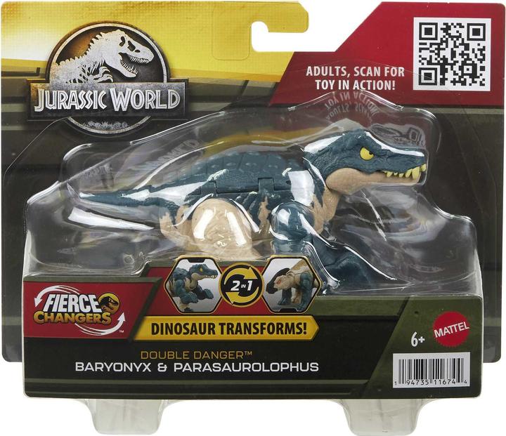Image du produit Jurassic World FIERCE CHANGERS™ DOUBLE DANGER™ Baryonyx & Parasaurolophus