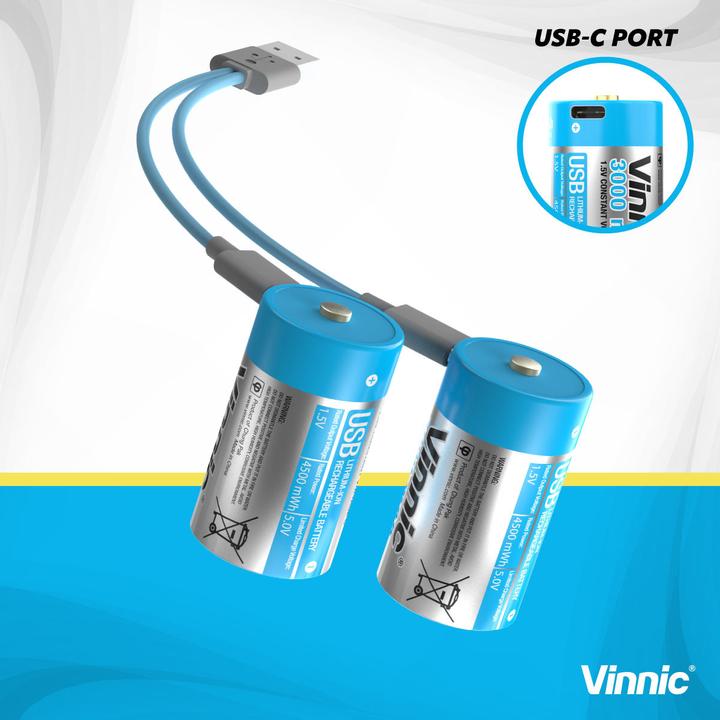 Image du produit Vinnic USB Rech. Batterie (2 pcs, 3000 mAh)