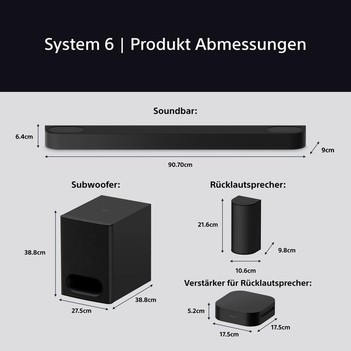 Produktbild Sony Bravia Theatre System 6 (1000 W, 5.1 Kanal)