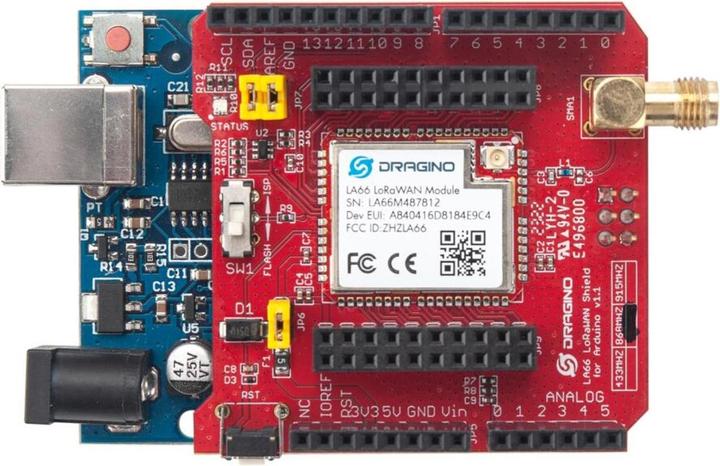 Image du produit Dragino LA66 Bouclier LoRaWAN 868MHz