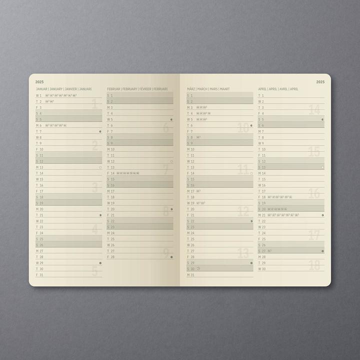 Image du produit Sigel Calendrier semainier 2025 C2522 1W/2S noir 21x13.5cm (135 x 210 mm, Allemand)