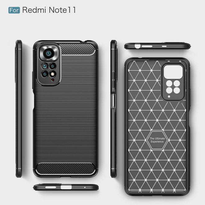 Produktbild MU Style Carbon Fiber TPU Softcase Series (Xiaomi Redmi Note 11S, Xiaomi Redmi Note 11)