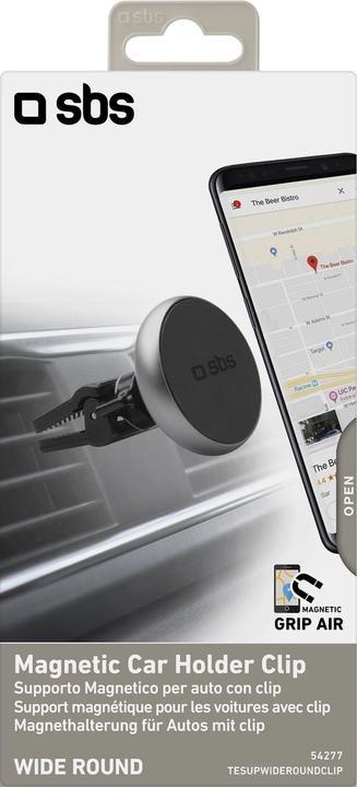 Actual product image SBS Wide Round magnetic car mount with adjustable clip