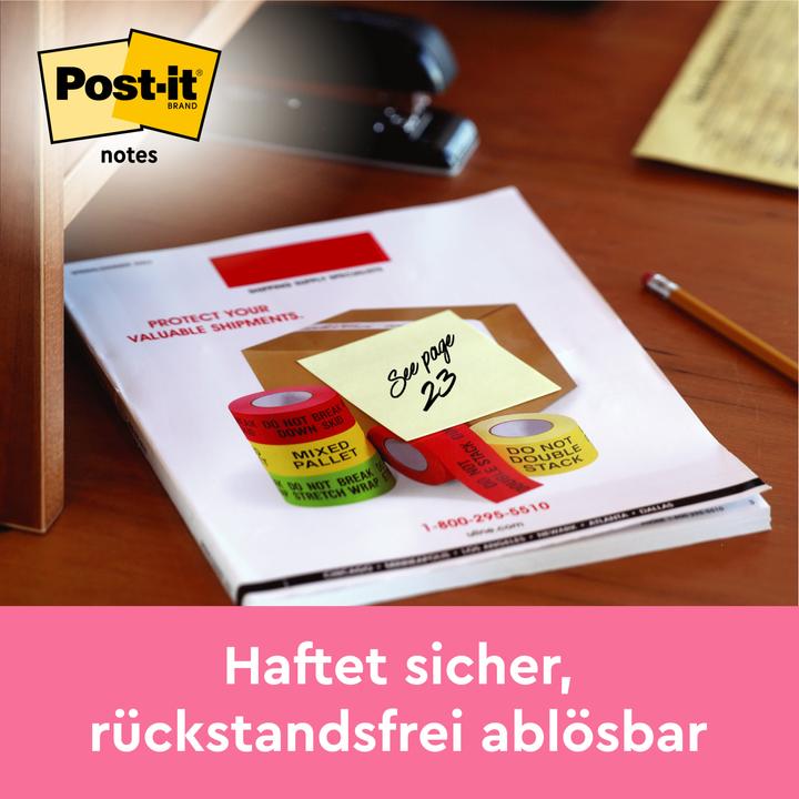 Image du produit Post-it Papillons adhésifs Standard 657 jaune 12 blocs (9 x 8 x 13 cm)