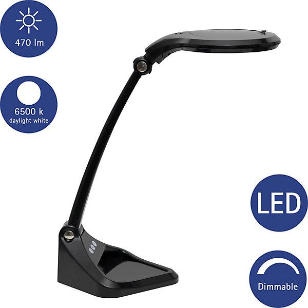 Actual product image Maul LED magnifier lamp MAULiris, dimmable, 470 lumen, 7 W, black (470 lm)