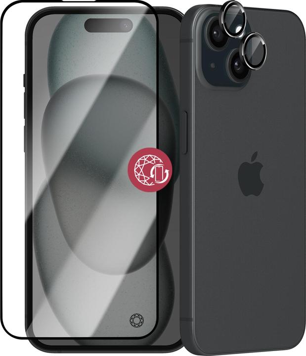 Produktbild Bigben Connected Schutzfolie für iPhone 15 Verreganischer + Kameragläser (1 Stück, Apple iPhone 15)