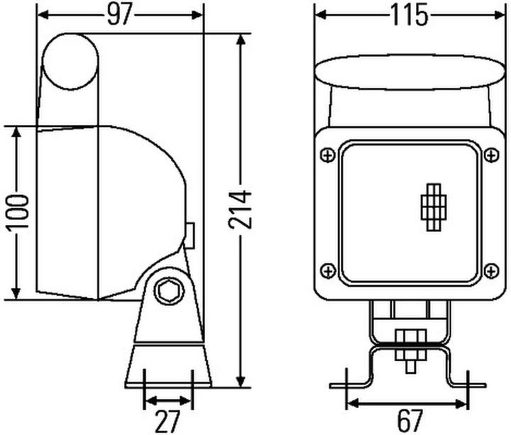 Image du produit Hella Projecteur de travail halogène Ultra Beam 12/24V en saillie Éclairage du sol