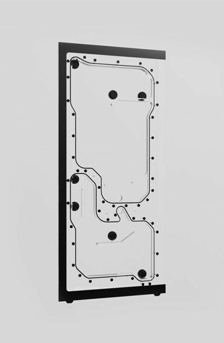 Produktbild Stealkey Customs Lian Li O11D XL Front SK2 DDC Distroplate - Acryl
