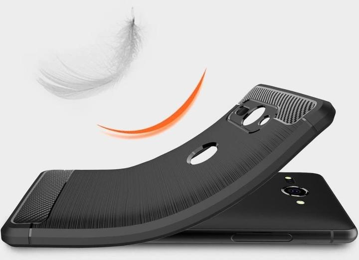 Actual product image Screenguard Sony Xperia XZ2 Compact Cover Carbon Brushed Soft TPU (Sony Xperia XZ2 Compact)