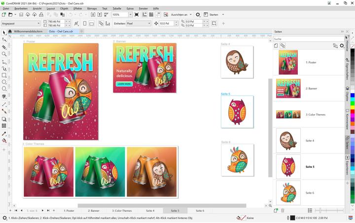 Actual product image Corel Draw Graphics Suite 2021 Box, Full Version, Windows, EN (1 User, unlimited)