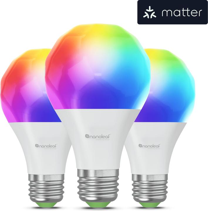 Produktbild Nanoleaf Matter Smart Bulb (E27, 9 W, 806 lm, 3 x, F)