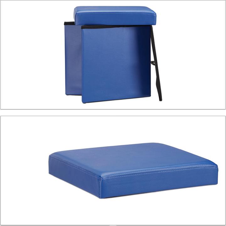 Actual product image Relaxdays Folding Storage Ottoman